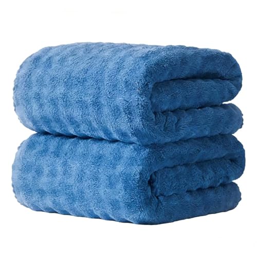 Bath Towels Pack of 2(27'' x 54'') Quick Dry Microfiber Shower Towel for Hotel,Bathroom,Guest,Spa,Gym Yoga, SPA - Blue - color: Blue, size: 27x54" BATH Towel Set of 2