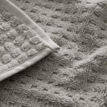 BOLL & BRANCH Turkish Waffle Hand Towel Set, Pewter | Set of 2 - 100% Organic Turkish Cotton - Lightweight Breathable Absorbent Luxury Spa Waffle Hand Towels - color: Pewter, style: Turkish Waffle