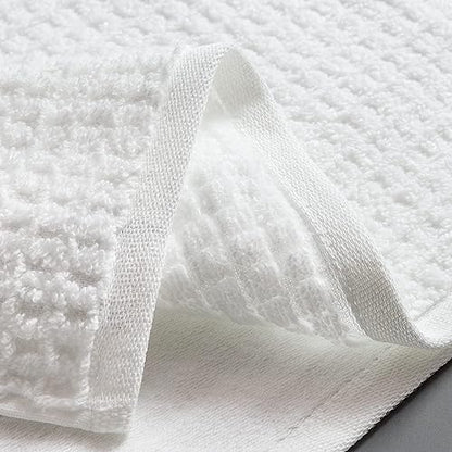 Softerry Waffle Bath Towel Set - 100% Soft Cotton - Plush and Extra Absorbent - Luxury Hotel & Spa Quality - Fade Resistant - Eco-Friendly (White, Set of 4 Bath) - color: White, size: Set of 4 Bath