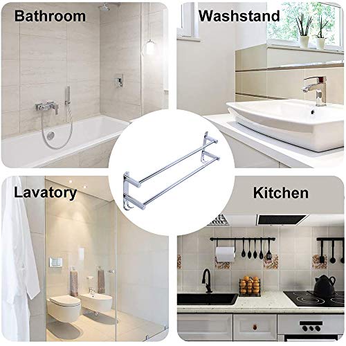 Towel Bars Retractable 20-30 Inche Stainless Steel 304 Bath Towel Rack Strong 3M Adhesive Bathroom Wall-mounting Free mounting Hole-Installing washroom Kitchen Space Saving 2 Bars