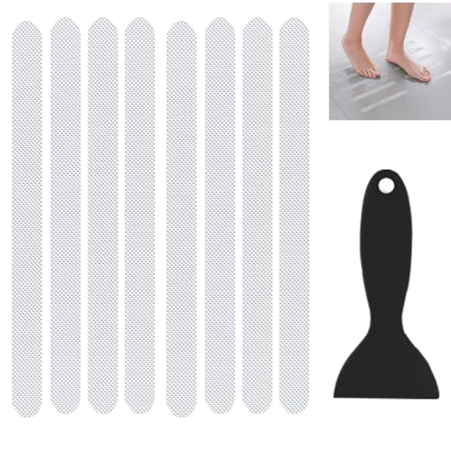 Anti-Slip Shower Stickers (24 PCS), Safe And Non-Slip Bathtub Strips, Not Easy To Move When Stepped On, Transparent And Beautiful, Easy To Install, Suitable For Bathtubs, Showers And Kitchens - size: 7.87IN