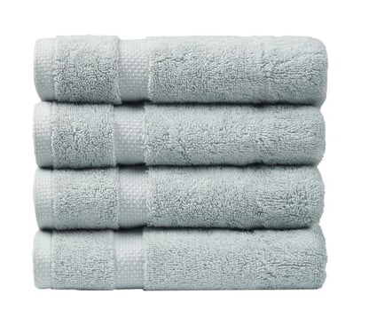 SOFE H&L | Olea Luxury Turkish Cotton Hand Towels Set of 4 Light Blue | Premium, Soft, Durable, Absorbent | Hotel Quality Plush Towels and Thick Towel Sets - color: Light Blue, size: Set of 4 (4 Hand Towels)