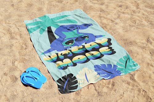 Jay Franco Disney Lilo & Stitch Kids Bath Pool Beach Towel - Super Soft & Absorbent 100% Cotton Towel, Measures 28 x 58 - color: Teal - Lilo & Stitch