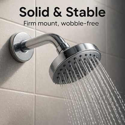 For DELTA and MOEN Shower Arm, 6 Inch Shower Head Extension Arm with Flange, Wall-Mounted For Fixed Shower Head & Handheld Showerhead,Chrome Finish