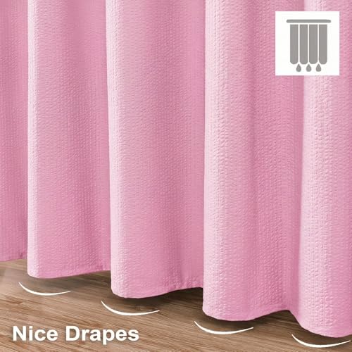 Small Stall Shower Curtain - Embossed Textured Bathroom Curtain, 36 x 72 Shower Curtain for RV Camper, Machine Washable Water Resistance, Hot Pink - color: Hot Pink, size: 36"W x 72"L (Pack of 1)