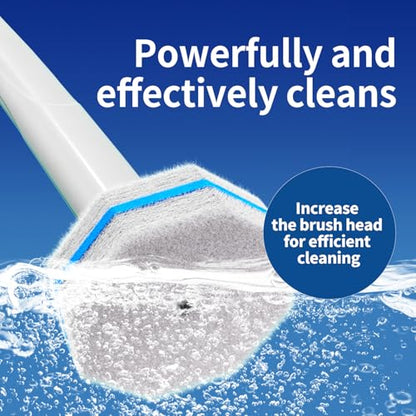 60pc Refills Disposable Toilet mats Brush Cleaning System, Toilet Cleaning Brush, 60 Replacement Brush Heads, No Handle or Base，Toliet Refills,Toilet Bowl Clean Refill Pads,Toilet Scrubber Refill - style: 60 refflls（Without handle）