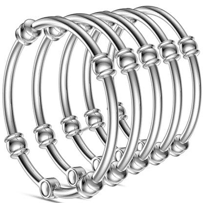 Shower Curtain Rings,12 Pack Round Shower Curtain Hooks for Bathroom Glide Smoothly Rustproof Metal Shower Hooks for Shower Curtain Rod,Snap Joint Design, Zinc Alloy, Nickel - color: Silver