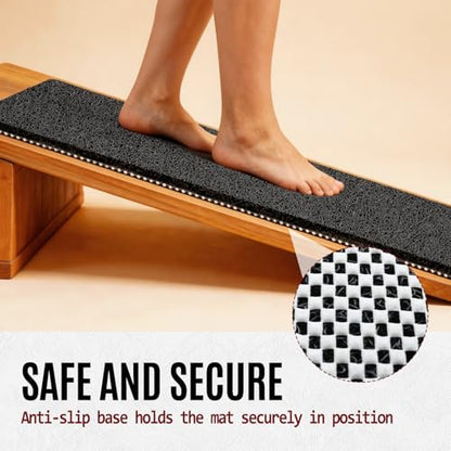 47 * 16in Shower Mat Bathtub Mat Non Slip | Bathmats Non Slip, Quick Drying Foot Scrubber Loofah Mats for Inside Shower, Tub, Bathroom, Home, Black - color: Black, size: 47" x 16" (Rectangular)