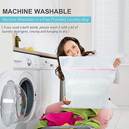 OMYSTYLE Full Body Bath Pillow, Bath Pillows for tub with Mesh Washing Bag & 21 Non-Slip Suction Cups, Spa Bathtub for Head Neck Shoulder and Back Support - 5D Air Mesh & Quick Drying - color: White