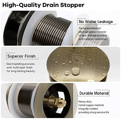 FerdY Pop-up Drain for Freestanding Bathtub, cUPC Certification, Freestanding Bathtub Drain Stopper, Brushed Bronze - color: Brushed Bronze