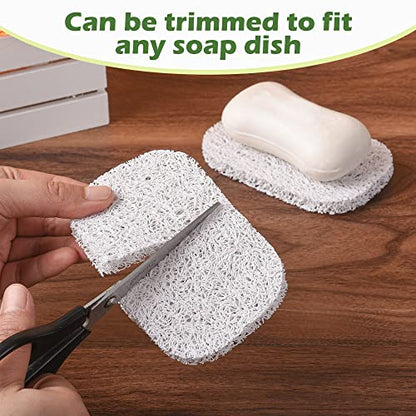 Jephen 4pcs Soap Lifting Pads for Soap Dish,Bars soap Holder for Shower Kitchen Bathroom Travel Hotel Cleaning Supplies - size: White