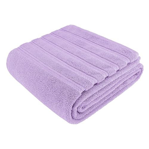 American Soft Linen 100% Cotton Luxury Turkish Towels, 35x70 XL Bath Sheet | Soft Absorbent Quick Dry OEKO Tex Standard 100 Certificated Durable Machine Washable Premium Hotel Quality - color: Lilac, size: 1 Piece set