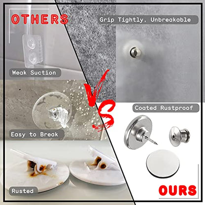 Shower Curtain Side Magnets to Keep Curtain Closed to the Wall | 8 Pcs Magnetic Clips Splash Guards for Side of Shower, Silver - size: Small
