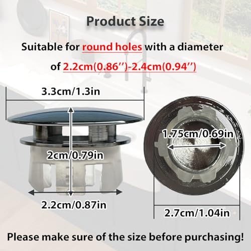 2 Pcs Sink Overflow Covers,2-Layer Sink Copper Over Flow Rings,Bathroom Basin Insert in Hole Round Caps Replacement Dual Layer Overflow Cover Rings for Sink,Bathroom,Kitchen(Silver) - color: Silver
