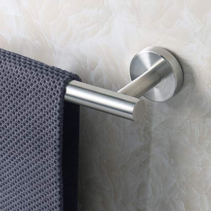 NearMoon Bath Towel Bar, Thicken Stainless Steel Shower Towel Rack Holder Wall Mounted for Bathroom, 33-lnch Overall Length-30-lnch Usable Hanging Space (1 Pack, Brushed Nickel) - color: Brushed Nickel, size: 33 Inch
