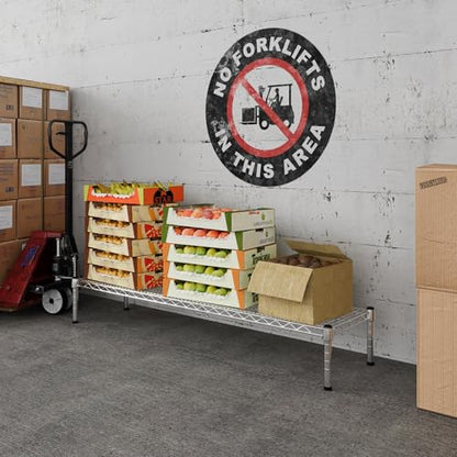 14" Deep x 54" Wide x 8" Height 1-Tier Wire Shelving Kit | NSF Commercial Storage Rack Unit - size: 14" Deep x 54" Wide