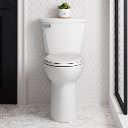 American Standard Cadet PRO Two Piece Round Toilet, 1.28 GPF, White - size: 10" rough-in