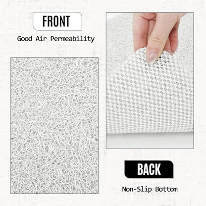 17 * 30in Shower Mat Bathtub Mat Non Slip | Bathmats Non Slip, Quick Drying Foot Scrubber Loofah Mats for Inside Shower, Tub, Bathroom, Home, White - color: White, size: 30" x 17" (Rectangular)