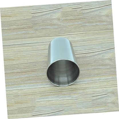 VALICLUD 2pcs Silver Stainless Steel Cups Tumbler for Bathroom Beverages Toothbrush Use Easy to Clean Water Cup Multi Use Drinkware for Home Parties - size: 6X6cm