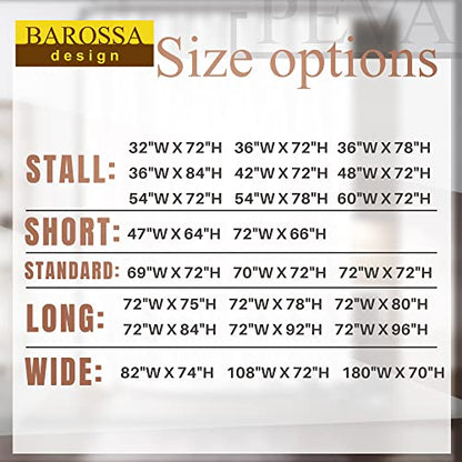 Barossa Design Premium Shower Curtain Liner Standard Size, Clear | Oeko-tex Certified, Rustproof Grommets, 3 Bottom Magnets, Waterproof PEVA, Cute Lightweight Bathroom Curtain - color: 1a. Clear, size: 72"W x 72"L (Pack of 1)