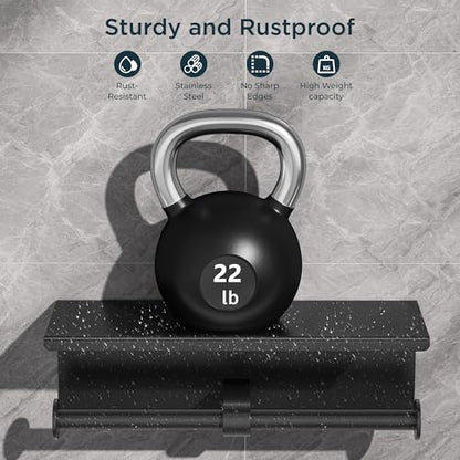FORIOUS Toilet Paper Holder with Shelf, Commercial Toilet Paper Dispensers | Matte Black | Wall Mount Bathroom Tissue Holder | SUS304 Stainless Steel Rustproof | Double Tissue Roll Holder - color: Matte Black