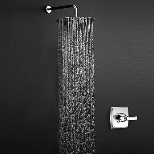 NearMoon Rain Shower Head, Ultra-Thin Design-Pressure Boosting, Awesome Some Experience, High Flow Stainless Steel Rainfall Head (12 Inch, Chrome Finish) - color: Chrome Finish, size: 12 Inch