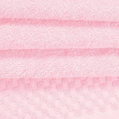MyOwn Ultra Soft 3 Pack Cotton Towel Set, Contains a Bath Towels 28x55 inch, a Hand Towels 16x24 inch & a Wash Coths 12x12 inch, Ideal Everyday use, Compact & Lightweight - Pink - color: Pink, size: 3 Pack Set