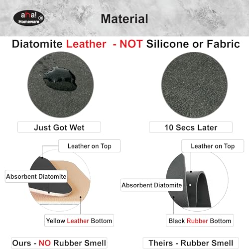 Customizable Faucet Mat Kitchen: AHA HOMEWARE Diatomite Rubber Kitchen Sink Splash Guard, Absorbent, Cuttable 2-PACK (Black, 29") - color: Black, size: 29" x 29"
