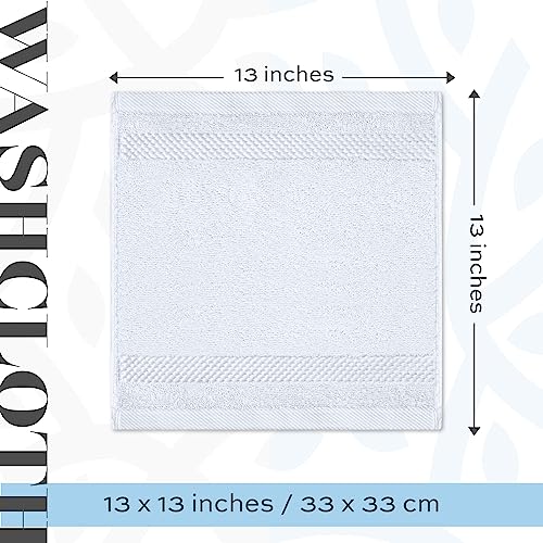 White Classic 2 Luxury White Bath Sheet Towels 35 x 70, 6 Hand Towels 16 x 30 and 12 Washcloths 13 x 13 | Cotton, Highly Absorbent and Quick Dry for Hotels, Spa and Bathroom