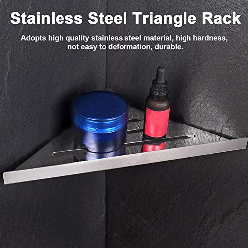 Stainless Steel Bathroom Corner Shelf, Modern Polished Wall Mounted Shelf with High Lidacity for Shower and Kitchen (Perforated version) - size: Perforated version