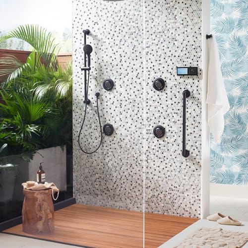 Moen Eco Performance 5 Funtion Handheld Showerhead, 30 Inch Slide Bar and 69 Inch Hose, 3558EPBL - color: Matte Black