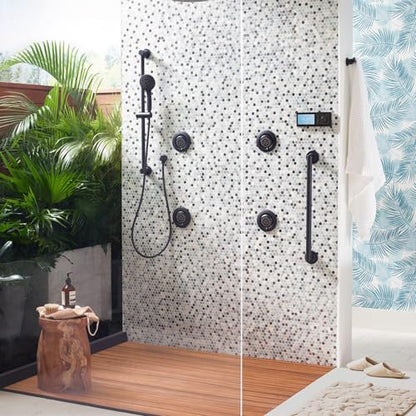 Moen Eco Performance 5 Funtion Handheld Showerhead, 30 Inch Slide Bar and 69 Inch Hose, 3558EPBL - color: Matte Black