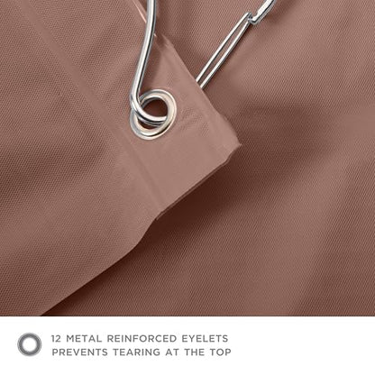 Bath Bliss 2 Pack PVC Heavy Weight Shower Curtain Liner | 4G | 70" x 72" | Rust Resistant Copper Grommets | Magnetic Hem | White - color: Brown