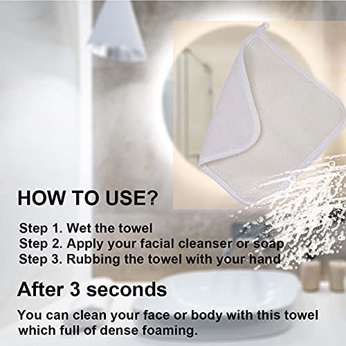PPHAO - Soft Weave Washcloth for Face - Face Washcloths - Exfoliating Washcloths for Dead Skin - Washcloth Scrubber for Body - Towel - Double Sided Design - 12 Pack
