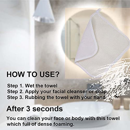 PPHAO - Soft Weave Washcloth for Face - Face Washcloths - Exfoliating Washcloths for Dead Skin - Washcloth Scrubber for Body - Towel - Double Sided Design - 12 Pack