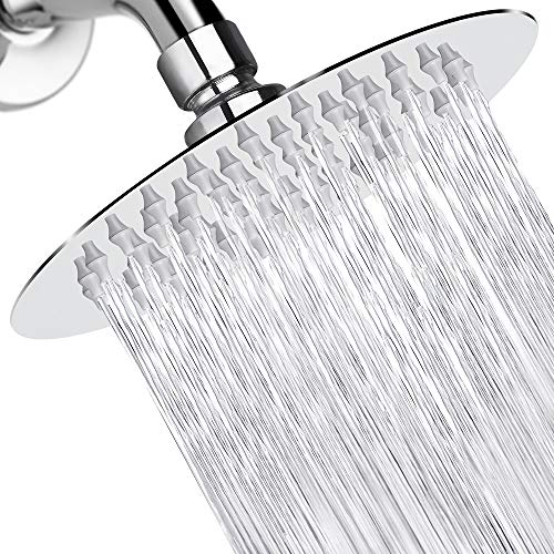 NearMoon Rain Shower Head, Ultra-Thin Design-Pressure Boosting, Awesome Some Experience, High Flow Stainless Steel Rainfall Head (6 Inch,Chrome Finish) - color: Chrome Finish, size: 6 Inch