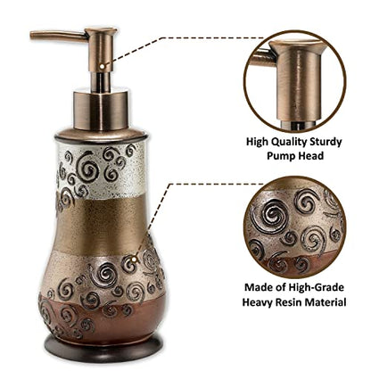 Zahari Home 4pc Miramar Bathroom Accessories Sets Lotion Pump, Tumbler, Tooth Brush Holder and Soap Dish Unique Design Multi Color Bathroom Set - color: Miramar, style: 4 Piece Set