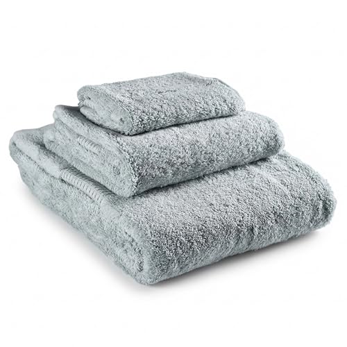 Delilah Home Turkish Cotton Bath Towels - Soft and Absorbent, 100% Organic, 700 GSM Thick Weave, Gentle for Sensitive Skin - 3-Piece (1 Large Bath Sheet, 1 Hand, 1 washcloth) Towel Set - Green - color: Green, size: 3 Piece Set