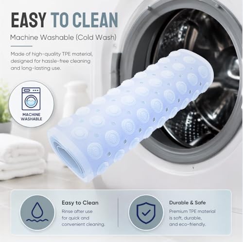 Bathtub Mat Non-Slip – 39" x 15.5" Extra Long Shower Mat with Suction Cups, BPA Free & Machine Washable, Textured Bath Mat for Tub, Ideal for Kids, Seniors & Pregnant Women, Clear - color: Clear