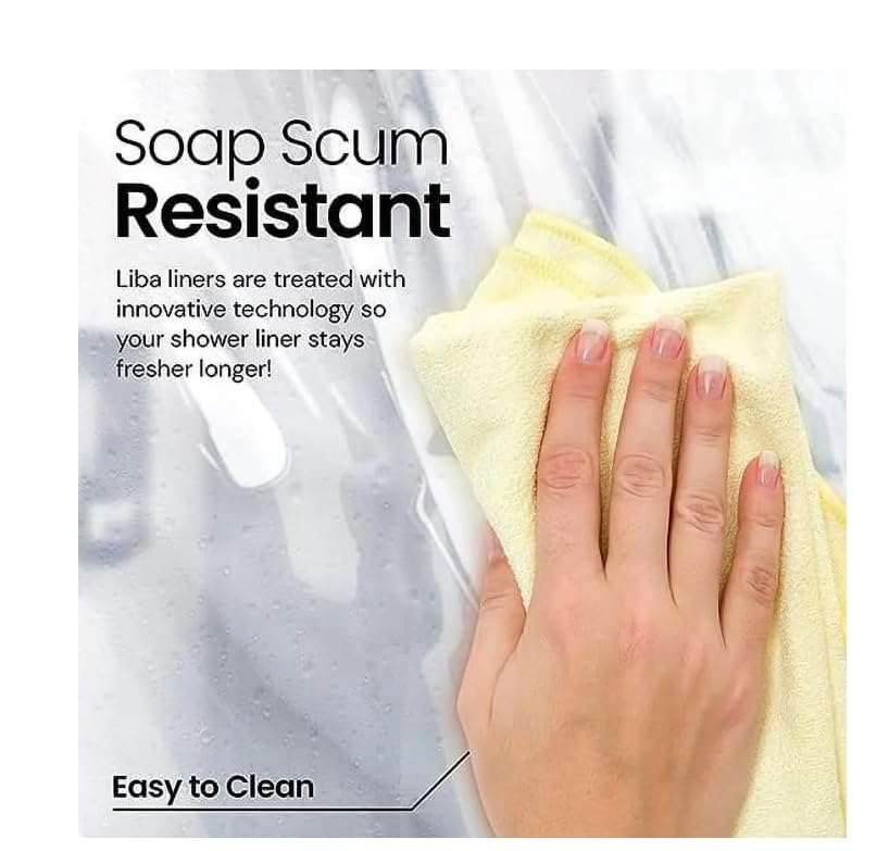 PEVA Shower Stall Curtain Liner, 72" W x 72" H, Clear, Heavy-Duty, Waterproof, for Bathroom 72x72 72INCH