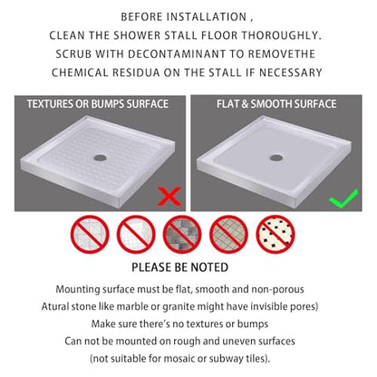 Yimobra Square Shower Floor Mat Non Slip, 21"X21" Machine Washable Bath Tub Mat, Soft on Feet, Bathmat with Drain Holes and Suction Cups, Fast Draining, Clear - color: Clear, size: 21 X 21 Inch