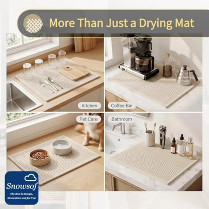 Dish Drying Mat - Absorbent Countertop Mat for Coffee Maker, Dish Rack (12''16'') - color: 05