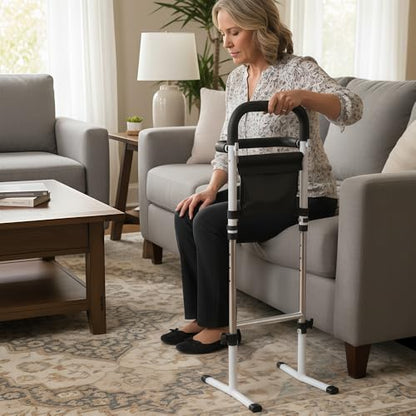 Stand Assist(White)-Movable Standing Aid Rail for Couch, Chair, Bedside, Toilet. Assistance Handle for People with Limited Mobility. Safety Grab Bar for Standing. - size: Model A
