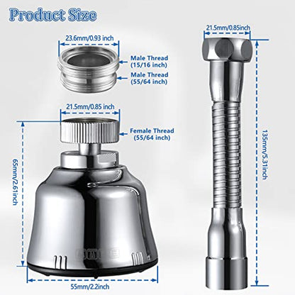 Sink Faucet Sprayer Attachment, Upgrade 4 Mode Adjustable Kitchen Faucet Head, Movable Kitchen Tap Head 360° Rotatable with Extension Hose, Anti-Splash Sink Sprayer Facuet Nozzle Head Water Saving - style: 4 Modes Sprayer
