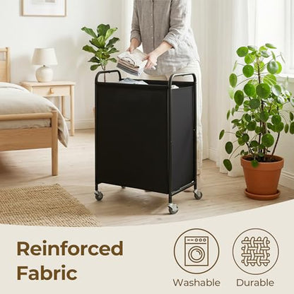 GRANNY SAYS Laundry Hamper, Large Cart with Wheels and Handles, Black, 110L - color: Black, size: 110L