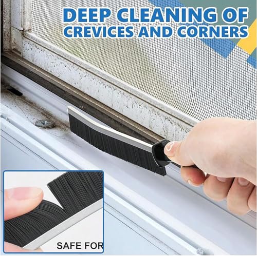 6Pcs Hard Bristle Crevice Cleaning Brush, Multifunctional Premium Crevice Cleaning Tool, Designed for Cleaning Narrow Spaces, Suitable for Toilet, Faucets, Kitchen, Grout,Colorful