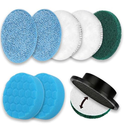 Brush Heads Set, 9 Pack 4 inches Cordless Electric Spin Scrubber Replaceable Brush Heads for Household Cleaning Brushes/Bathroom/Floor/Tile/Car - style: 9 PACK