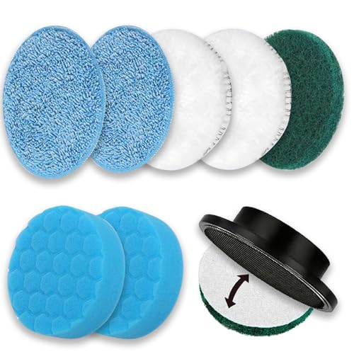 Brush Heads Set, 9 Pack 4 inches Cordless Electric Spin Scrubber Replaceable Brush Heads for Household Cleaning Brushes/Bathroom/Floor/Tile/Car - style: 9 PACK