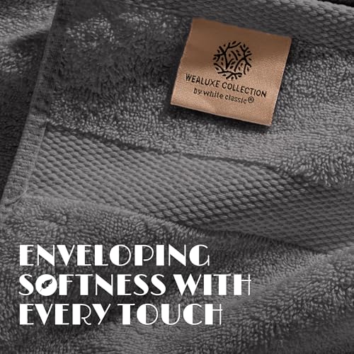 White Classic Luxury Soft Bath Sheet Towels - 650 GSM Cotton Luxury Bath Towels Extra Large 35x70 | Highly Absorbent and Quick Dry | Hotel Quality Extra Large Bath Towels Oversized, Dark Gray, 2 Pack - color: Gray, size: Bath Sheets, 2 Pack