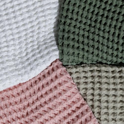 DEMMEX Organic Cotton Waffle Weave Turkish Bath Towel - Ultra Soft Lightweight Quick Dry, Oeko-Tex Certified, 100% Turkish Cotton (Powder Pink, Large (60x30)) - color: Powder Pink